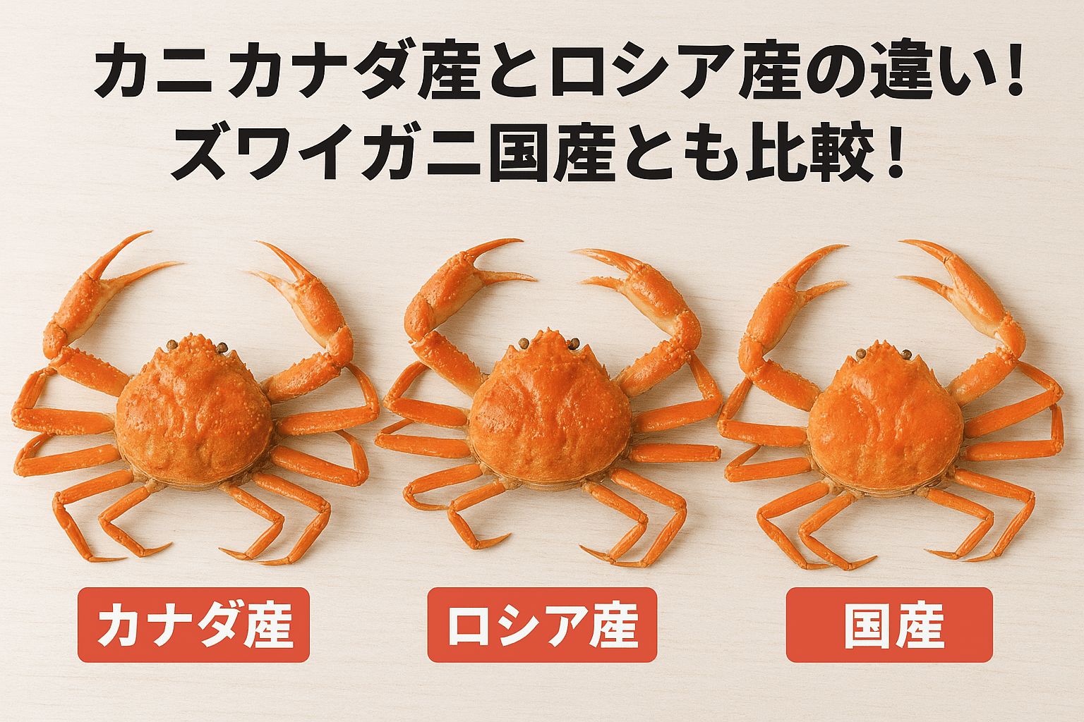 カニ カナダ産とロシア産の違い